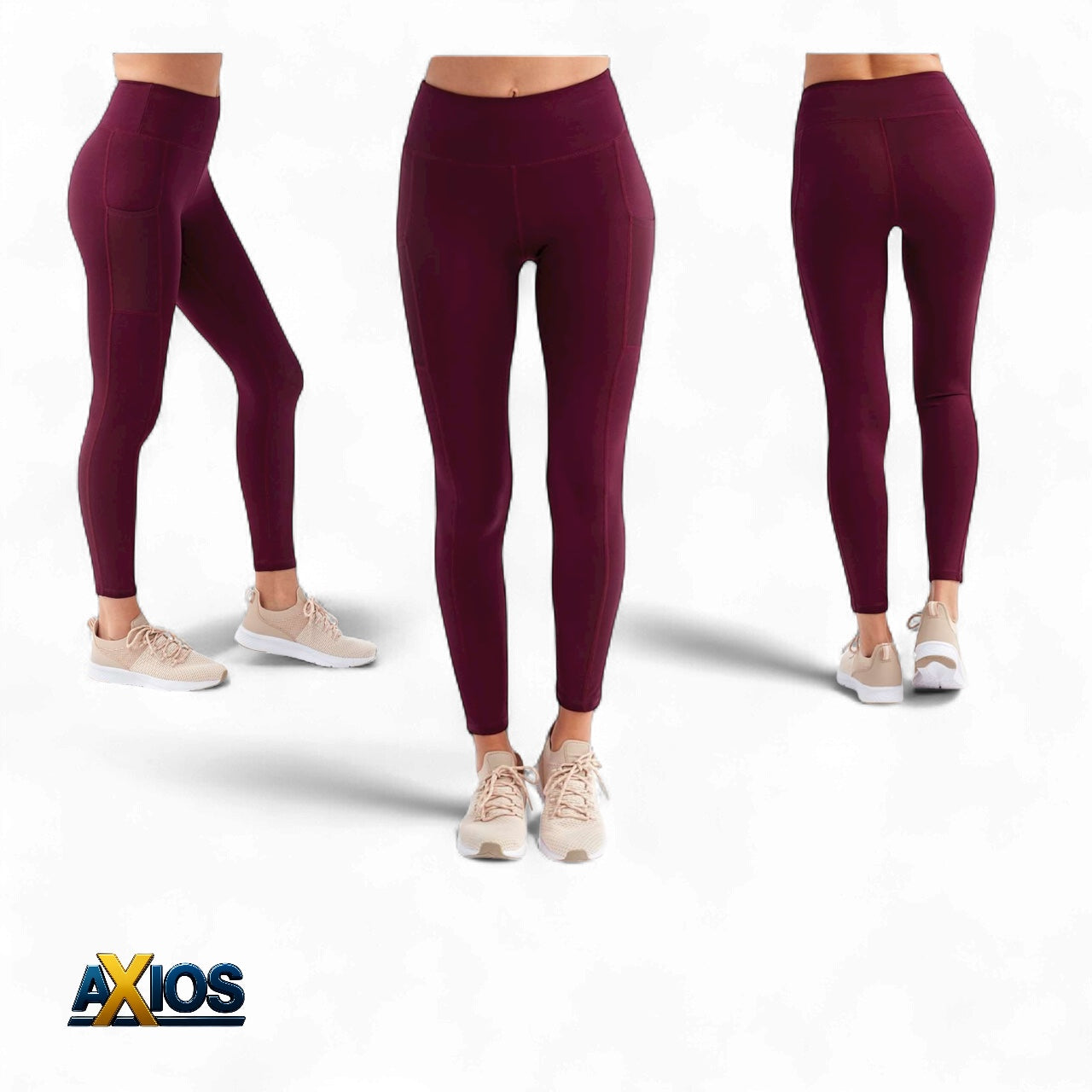 Axios Crimson Leggings – Premium Compression Fit